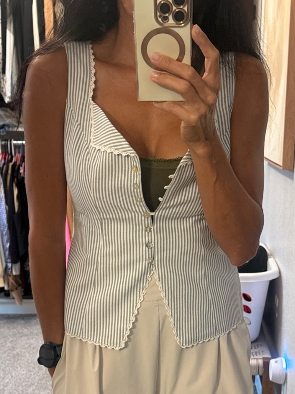 Commense Top. Size small. NWT. Just a little too small in the bust area.